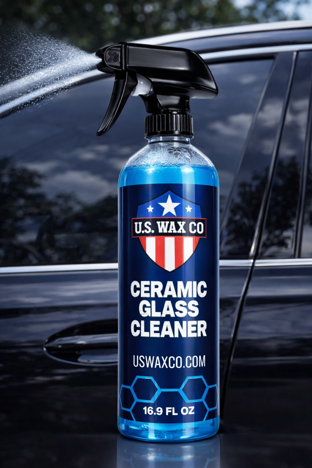 Ceramic Glass Cleaner - Streak-Free Finish & SiO2 Protection