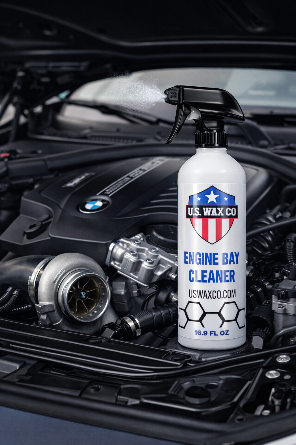Engine Bay Cleaner – Heavy Duty Degreaser for Car Engines (16.9 oz) | US WAX CO