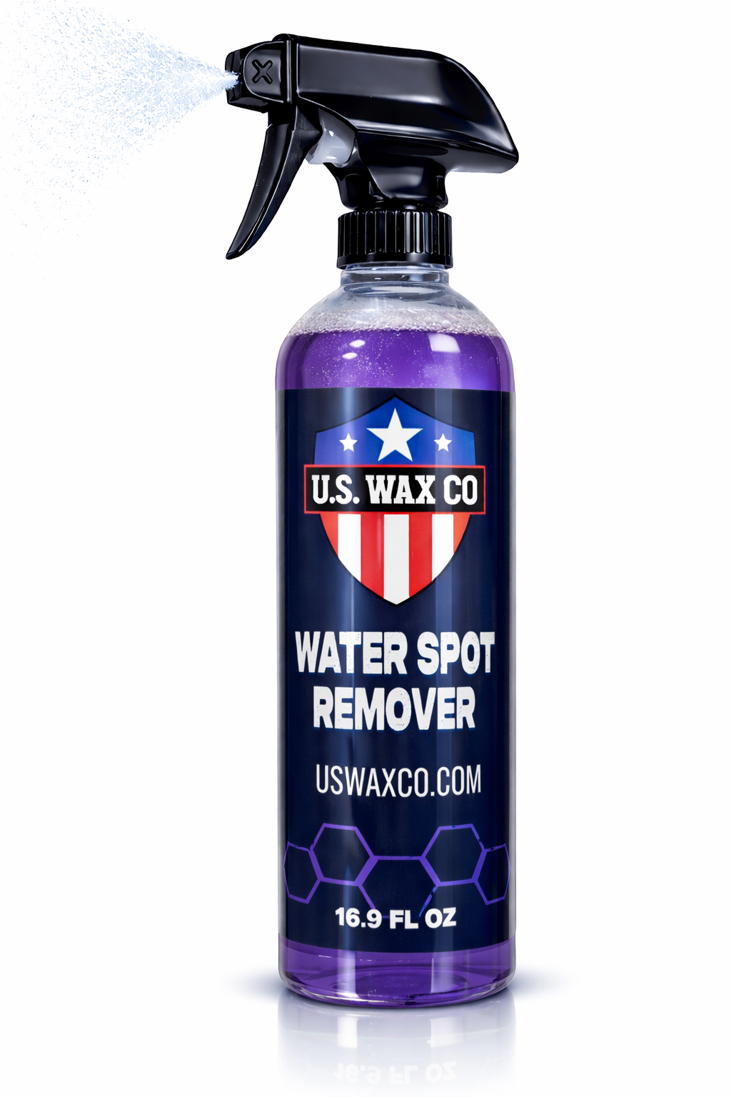 Water Spot Remover – Hard Water Stain & Mineral Deposit Cleaner for Paint & Glass (16.9 oz) | USWAXCO